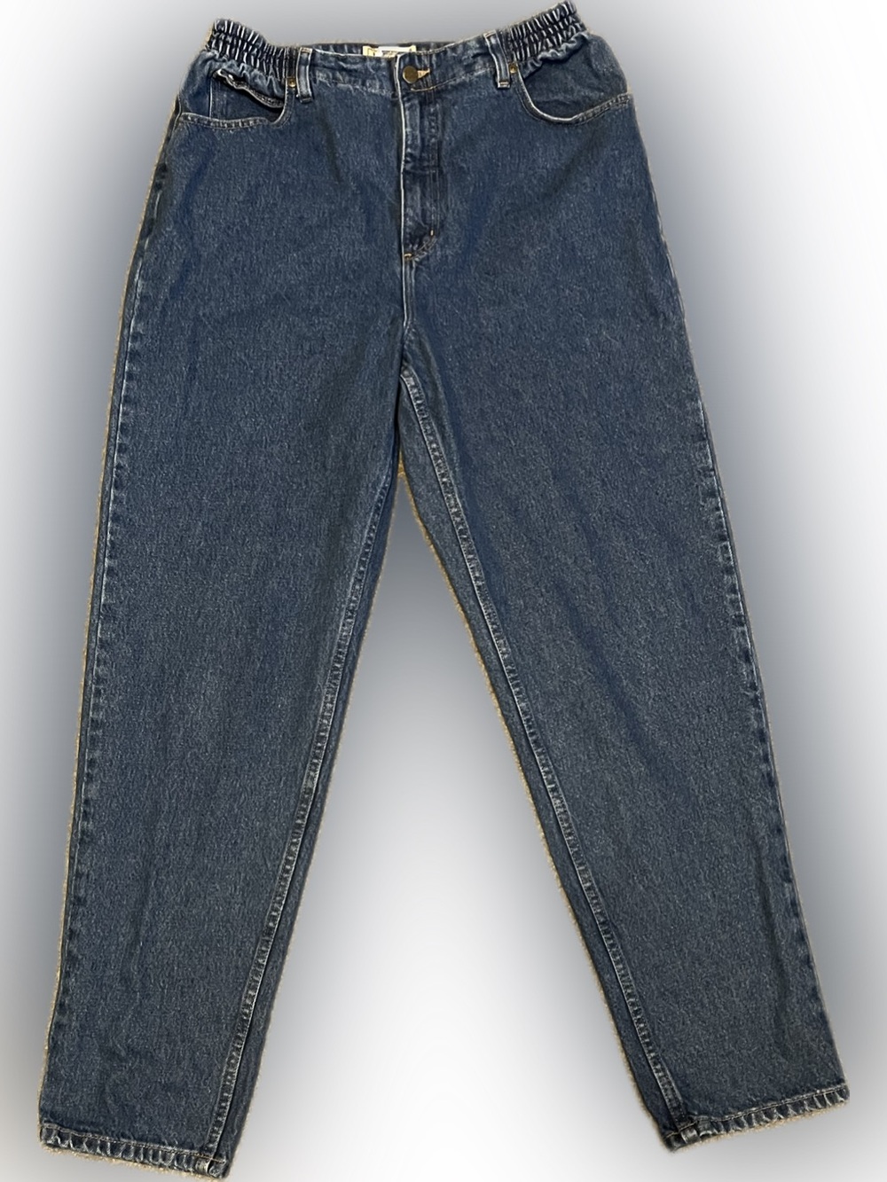 L.L. Bean Classic High-Waist Vintage Blue Jeans size 10/12 Tall